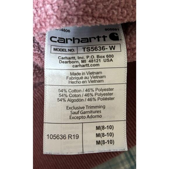 Carhartt Hoodie Women's Medium Rain Defender Relaxed Fit Graphic Sweatshirt - Picture 6 of 7